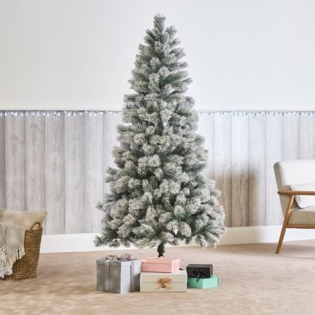 Windsor 5ft Snow Flocked Spruce Artificial Christmas Tree – Premium Unlit Snow-Covered Evergreen